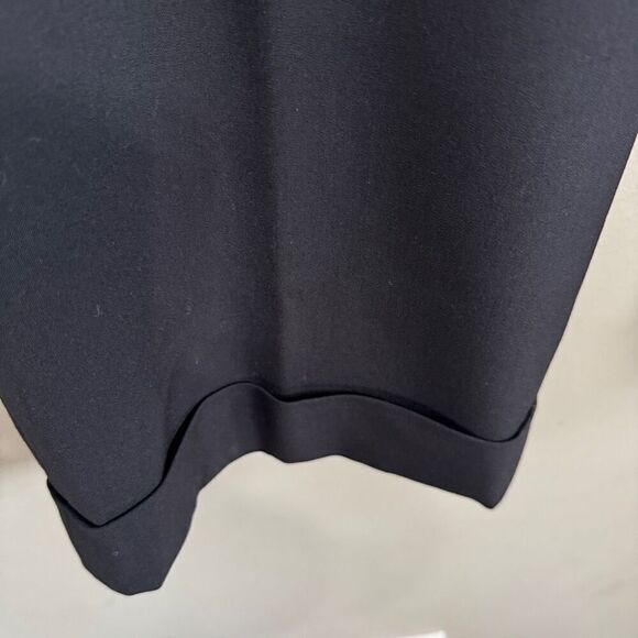 LAFAYETTE 148 NY || Black Wide Leg Cuff In Wool Pant size 10 - Picture 5 of 7